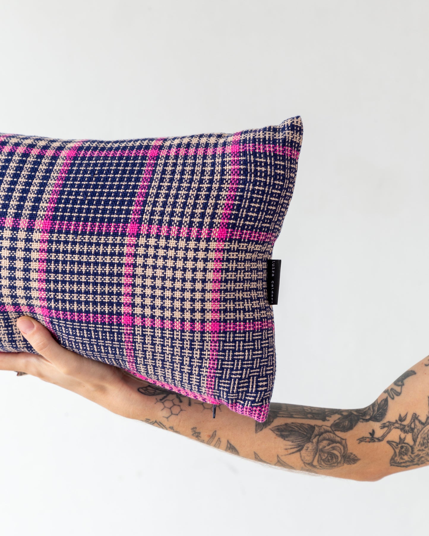 Turtle Plaid + Stripes Cushion (62x30cm)